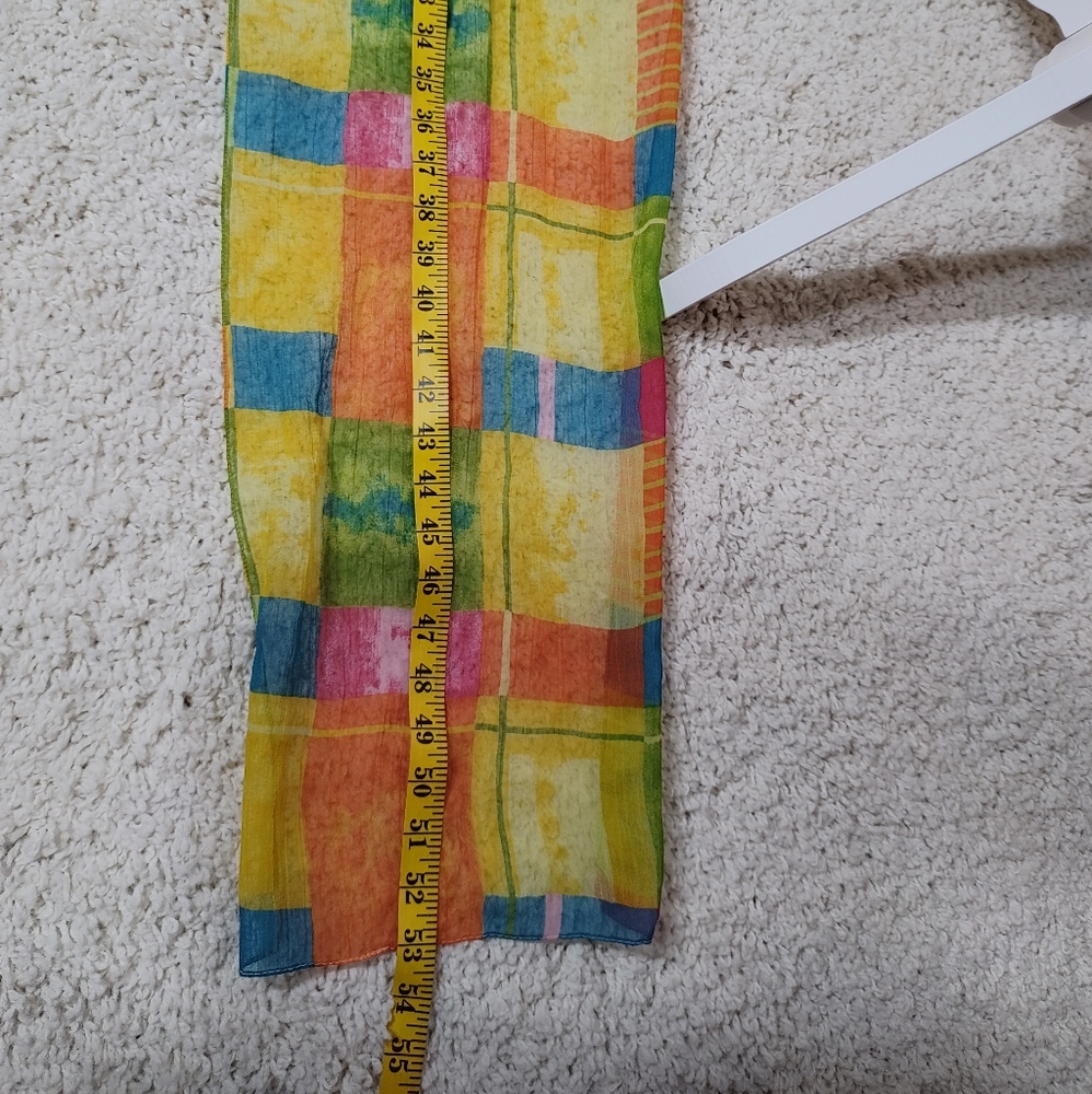 Vintage 1980s Vibrant Scarf - Picture 3 of 4